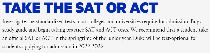 Take the SAT or ACT